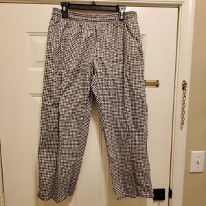 Houndstooth Pattern Womens Chef Pants Size L